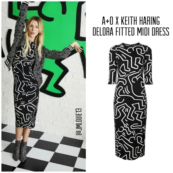 Alice + Olivia Dresses & Skirts - Alice + Olivia X Keith Haring Dancing Man Delora Dress